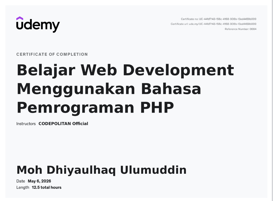 Belajar Web Development Menggunakan Bahasa Pemrograman PHP