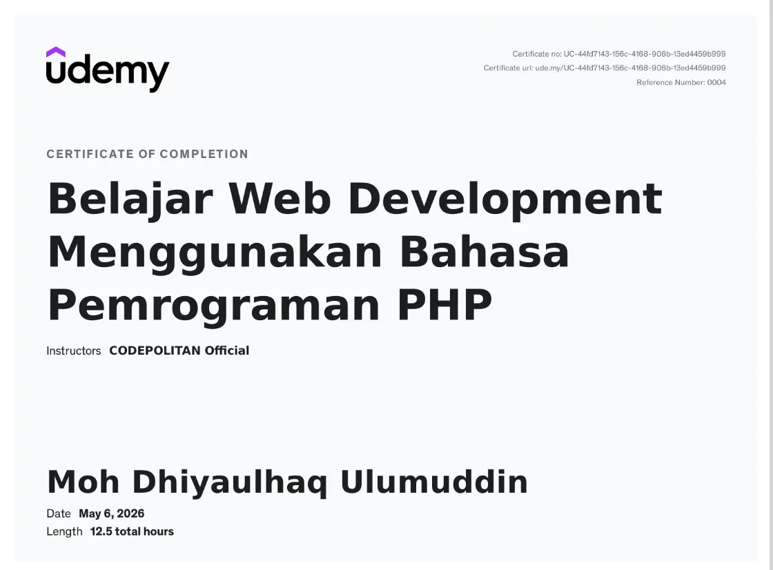 Belajar Web Development Menggunakan Bahasa Pemrograman PHP